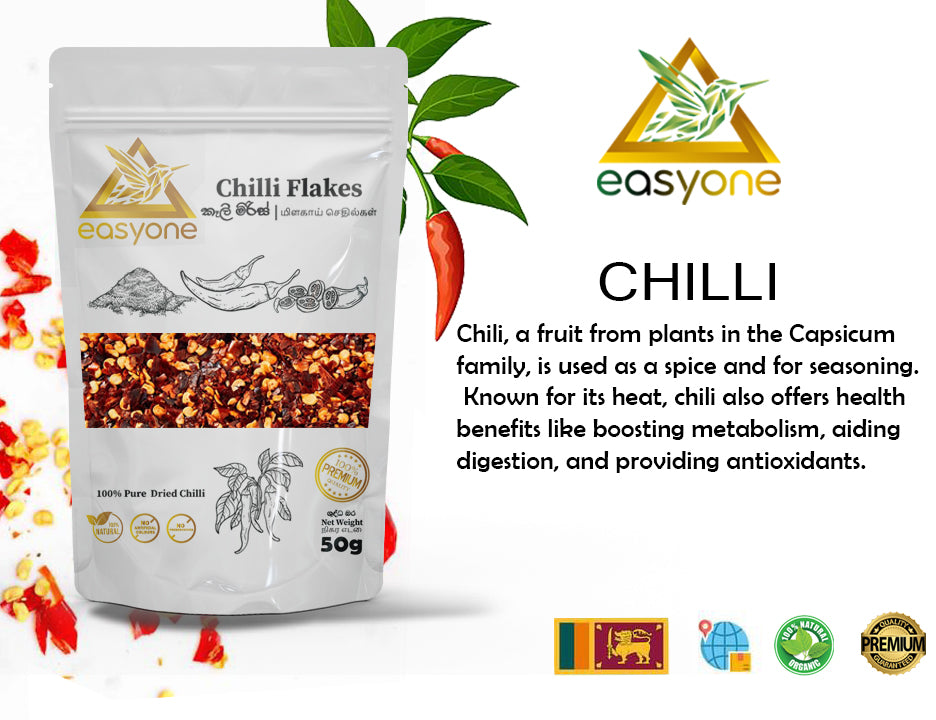 Premium Chili Flakes - 100% Pure & Natural | Perfect for Adding Heat and Flavor - Easyone