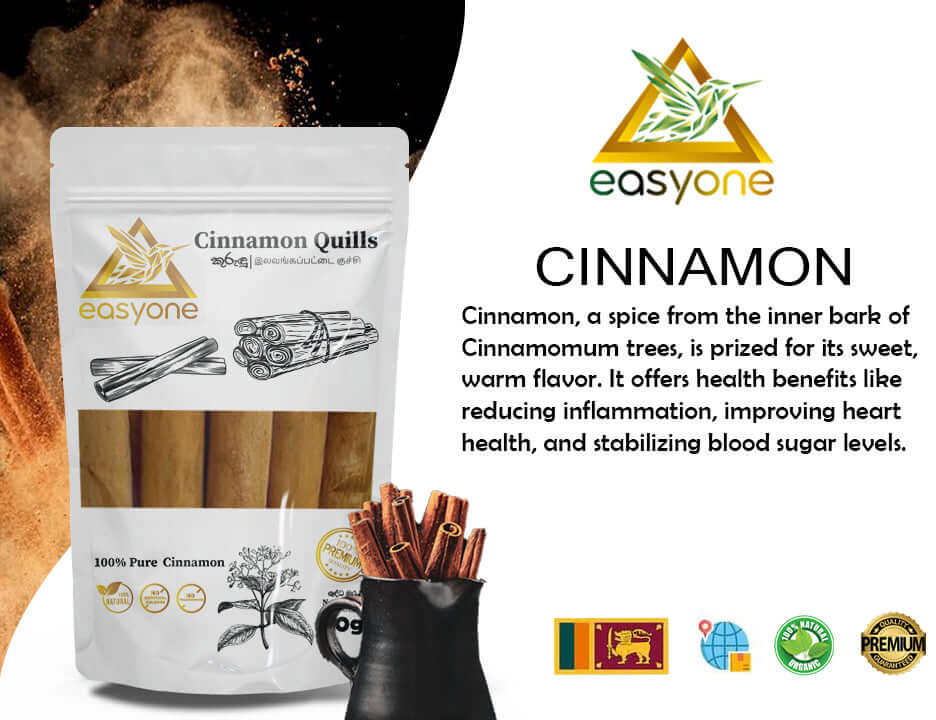 Cinnamon sticks 100% Pure Organic Ceylon alba Cinnamon from Sri Lanka - Easyone